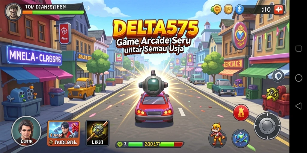 Tampilan gameplay DELTA575 yang seru dan menantang.