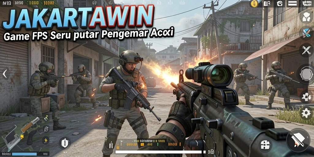 Gameplay JAKARTAWIN menampilkan aksi tembak-menembak yang seru dan realistis.