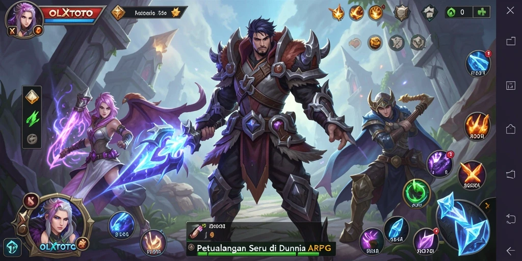 Screenshot OLXTOTO menampilkan pemain beraksi dalam pertempuran epik di dunia ARPG.