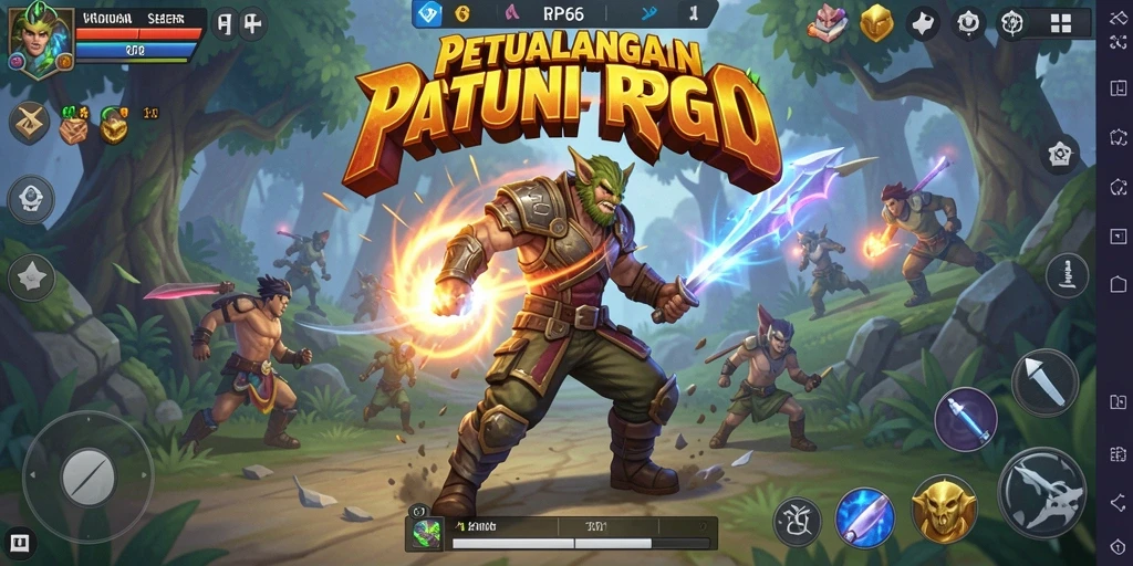 Tangkapan layar utama menunjukkan aksi pertarungan epik dalam RP66.